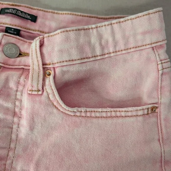 ⭐Wild Fable Women's Jeans Pants Pink Straight High Rise Cotton Blend Size 4⭐ - Picture 3 of 14